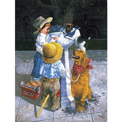 Cowboy Watering Hole 500 piece Jigsaw Puzzle
