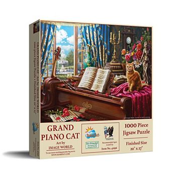 Grand Piano Cat 1000 pc Jigsaw Puzzle