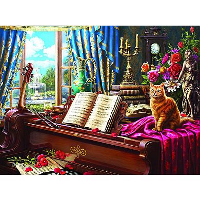 Grand Piano Cat 1000 piece Jigsaw Puzzle