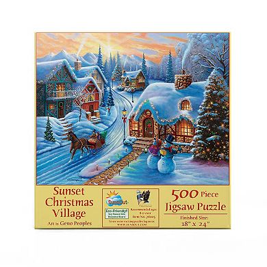 Sunset Christmas Village 500 piece Jigsaw Puzzle