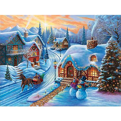 Sunset Christmas Village 500 piece Jigsaw Puzzle