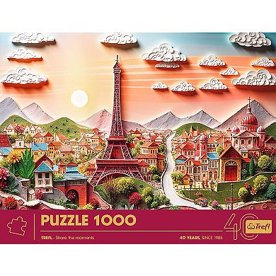 Trefl Red 40th Anniversary Paris 1000 Piece Paper Art Puzzle