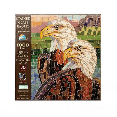 Stained Glass Eagles 1000 piece Jigsaw Puzzle