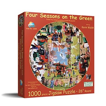 Four Seasons on the Green 1000 pc Round Jigsaw Puzzle