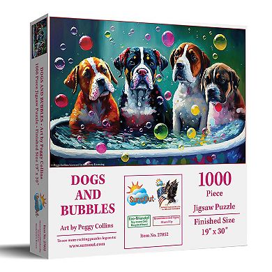 Dogs and Bubbles 1000 piece Jigsaw Puzzle