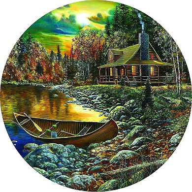 Fall Cabin 500 piece Round Jigsaw Puzzle