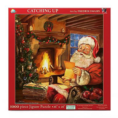 Catching Up Christmas Santa Claus 1000 piece Jigsaw Puzzle