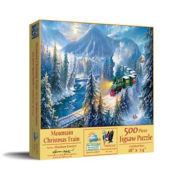 Mountain Christmas Train 500 pc Jigsaw Puzzle