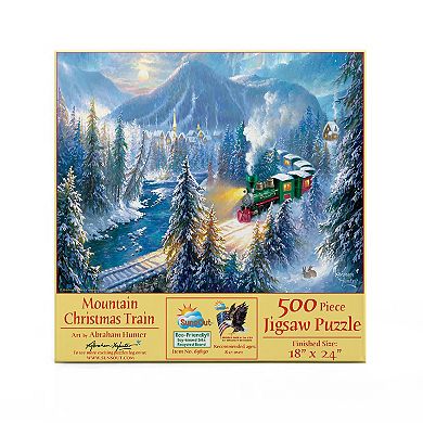 Mountain Christmas Train 500 piece Jigsaw Puzzle