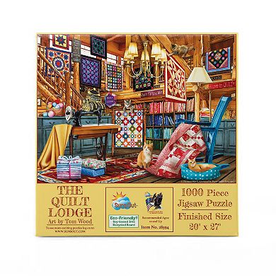The Quilt Lodge 1000 piece Jigsaw Puzzle