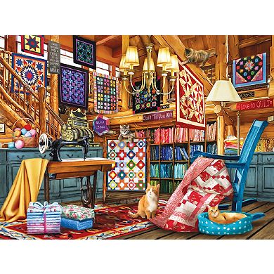 The Quilt Lodge 1000 piece Jigsaw Puzzle