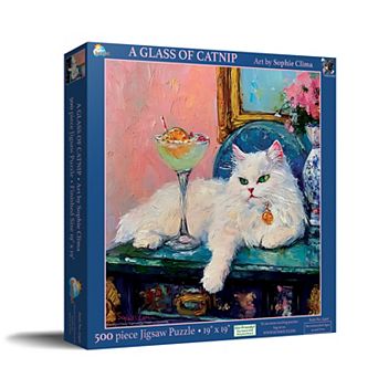 A Glass of Catnip 500 pc Jigsaw Puzzle for Adults