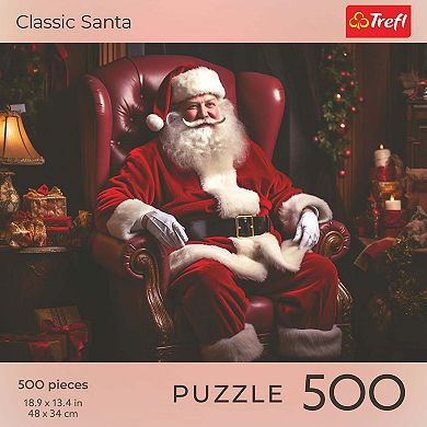 Trefl Red 500 Piece Puzzle - Holiday - Classic Santa