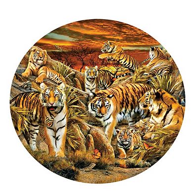 Tigers Galore 500 piece Round Jigsaw Puzzle