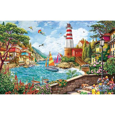 Lighthouse and Sailing Boat 550 piece Jigsaw Puzzle