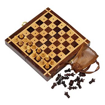 Sheesham Travel Chess Set