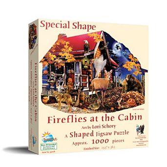 Fireflies at the Cabin 1000 pc Special Shape Jigsaw Puzzle