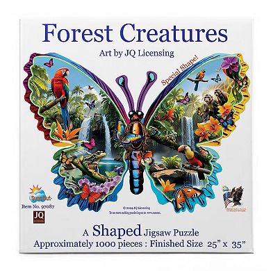 Forest Creatures 1000 piece Shaped Jigsaw Puzzle