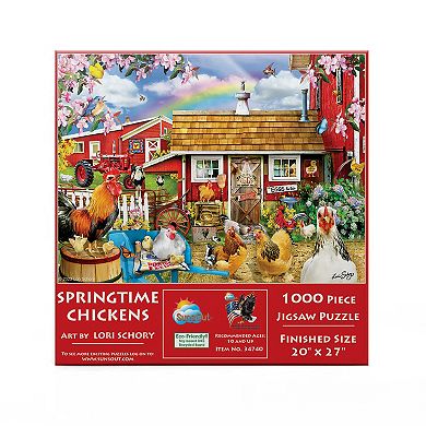 Springtime Chickens 1000 piece Jigsaw Puzzle