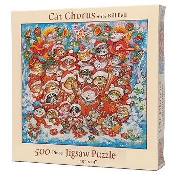 Cat Chorus Christmas 500 pc Jigsaw Puzzle for Adults