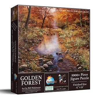 Golden Forest 1000 pc Large Piece Jigsaw Puzzle