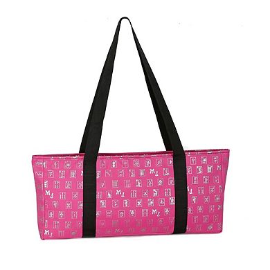 Mah Jongg Fuchsia (Pink) & Silver MJ Designer Logo Soft Replacement Case, includes two matching wrap