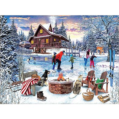 Fireside Skaters 1000 piece Jigsaw Puzzle