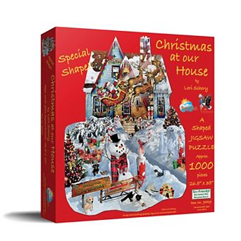 Christmas at Our House 1000 pc Special Shape Jigsaw Puzzle