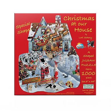 Christmas at Our House 1000 piece Special Shape Jigsaw Puzzle