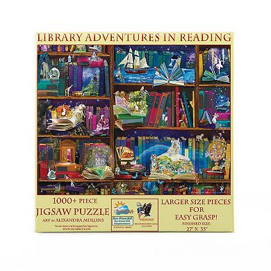 Library Adventures in Reading 1000 piece Large Pieces Jigsaw Puzzle