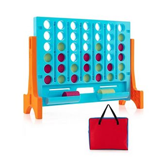 Jumbo 4-to-Score Connect Game Set with Carrying Bag and 42 Coins