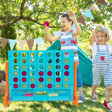 Jumbo 4-to-Score Connect Game Set with Carrying Bag and 42 Coins