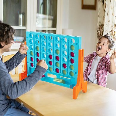 Jumbo 4-to-Score Connect Game Set with Carrying Bag and 42 Coins