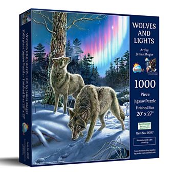Wolves and Lights 1000 pc Jigsaw Puzzle