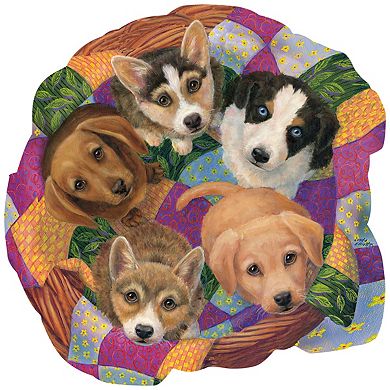 Litter of Puppies 750 piece Special Shape Jigsaw Puzzle