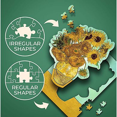 Trefl Wood Craft 200 Piece Wooden Puzzle - Sunflowers - Vincent van Gogh