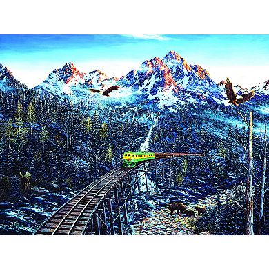 Train and Eagle 1000 piece Jigsaw Puzzle by Jeff Tift Finished Size 20" x 27" MPN# 36546