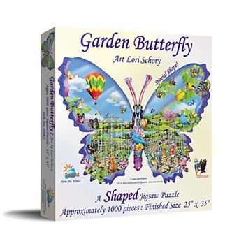 Garden Butterfly 1000 pc Special Shape Jigsaw Puzzle