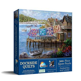 Dockside Quilts 500 pc Large Pieces Jigsaw Puzzle