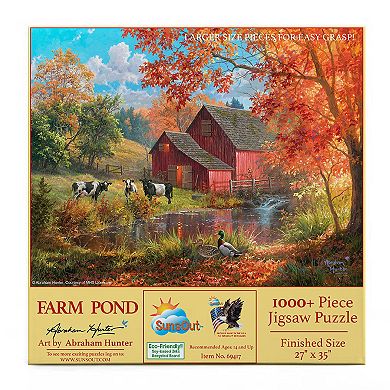 Farm Pond 1000 piece Large Piece Jigsaw Puzzle