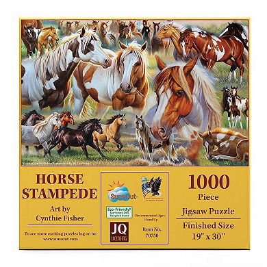 Horse Stampede 1000 piece Jigsaw Puzzle