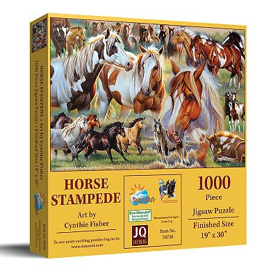 Horse Stampede 1000 piece Jigsaw Puzzle