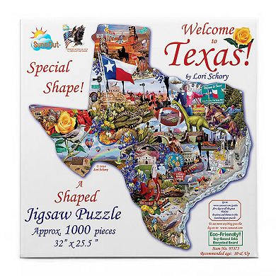 Welcome to Texas 1000 piece Special Shape Jigsaw Puzzle