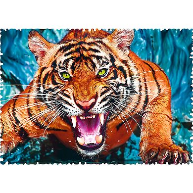 Trefl Red 600 Piece Crazy Shapes - Facing a tiger