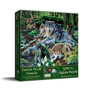Forest Wolf Family 500 pc Jigsaw Puzzle