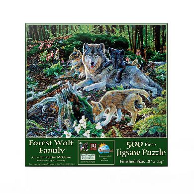 Forest Wolf Family 500 piece Jigsaw Puzzle