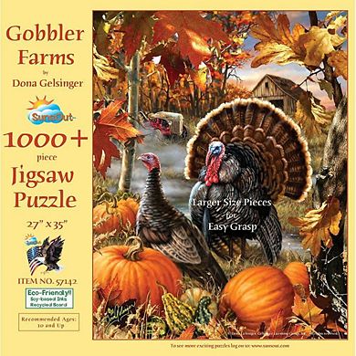 Gobbler Farms 1000 piece Large Pieces Jigsaw Puzzle