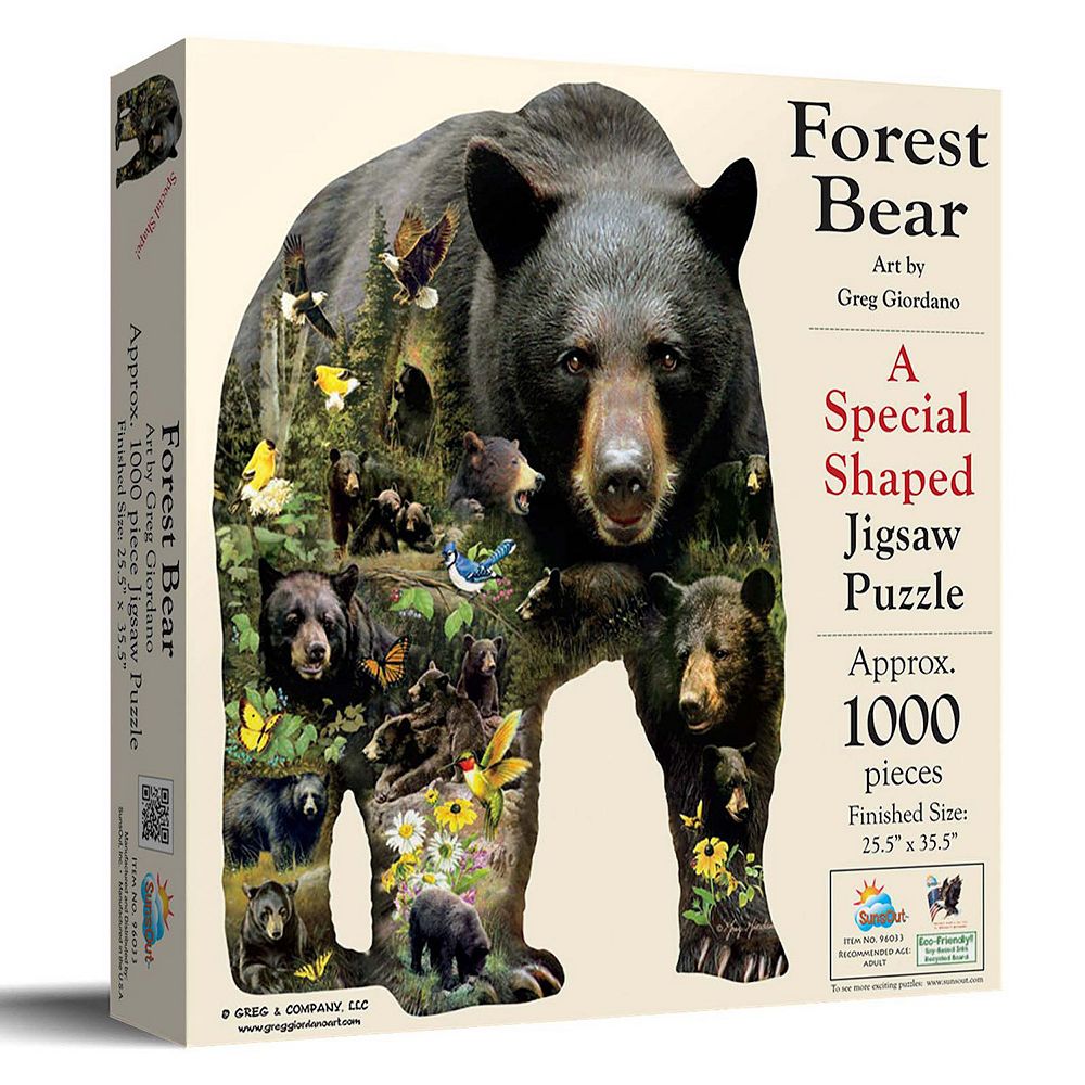 Forest Bear 1000 piece Special Shape Jigsaw Puzzle