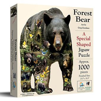 Forest Bear 1000 pc Special Shape Jigsaw Puzzle