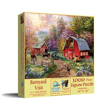 Barnyard Visit 1000 pc Jigsaw Puzzle